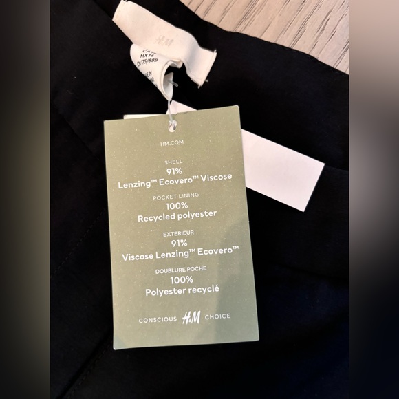 NWT H&M Black Trousers With Slit At Ankle Size 14 - Picture 5 of 8